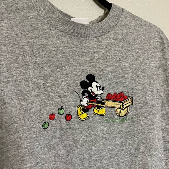 VINTAGE Disney Mickey Mouse Too Cute Mickey & Co Unisex XL Embroidered - Picture 2 of 6